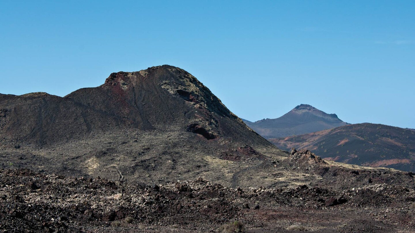 Flanke des Montaña de las Nueces mit Nebenkratern