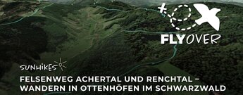 Felsenweg zwischen Achertal und Renchtal bei Ottenhöfen im Schwarzwald – Flyover