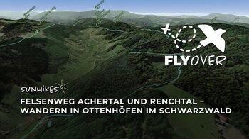 Felsenweg zwischen Achertal und Renchtal bei Ottenhöfen im Schwarzwald – Flyover