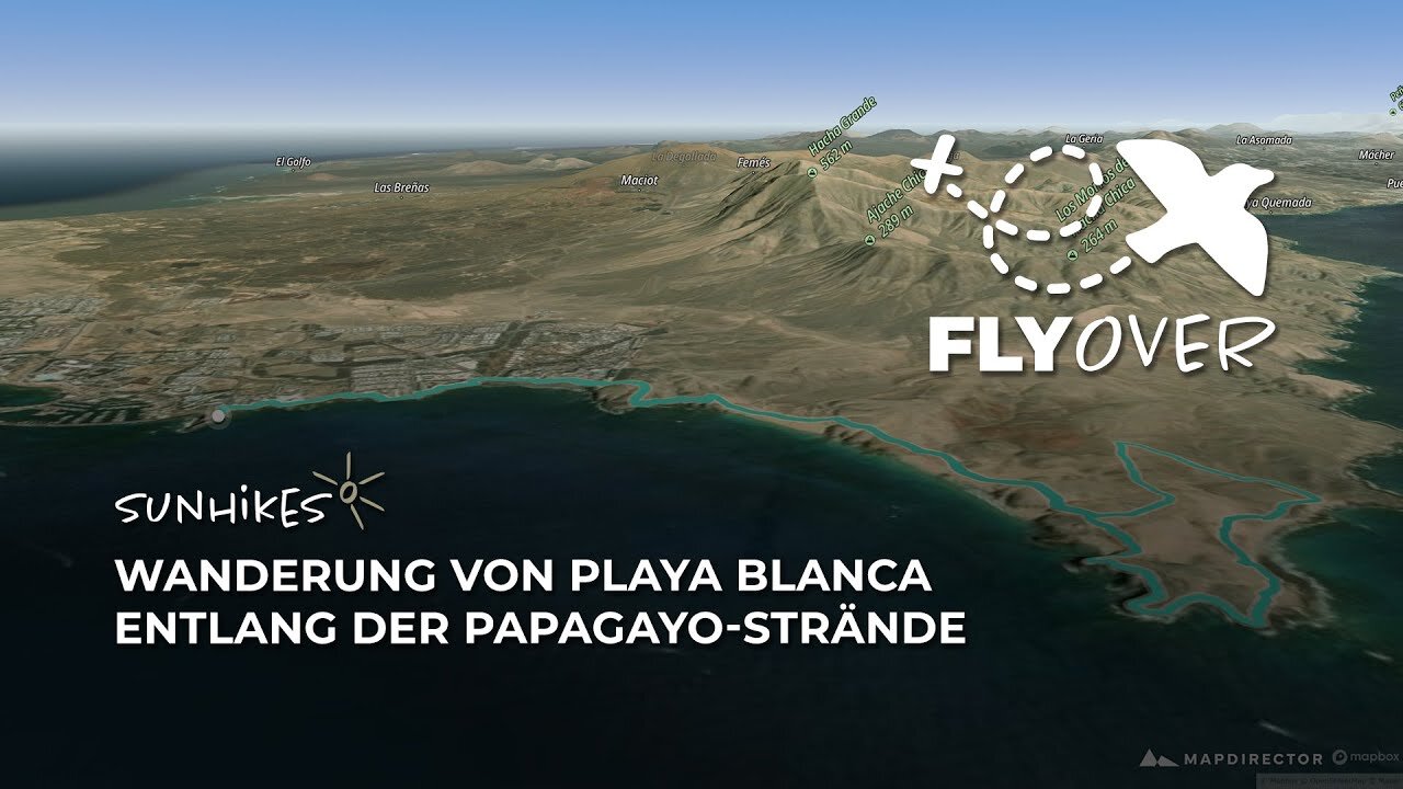 Playa Blanca entlang der Papagayo-Strände wandern – Flyover