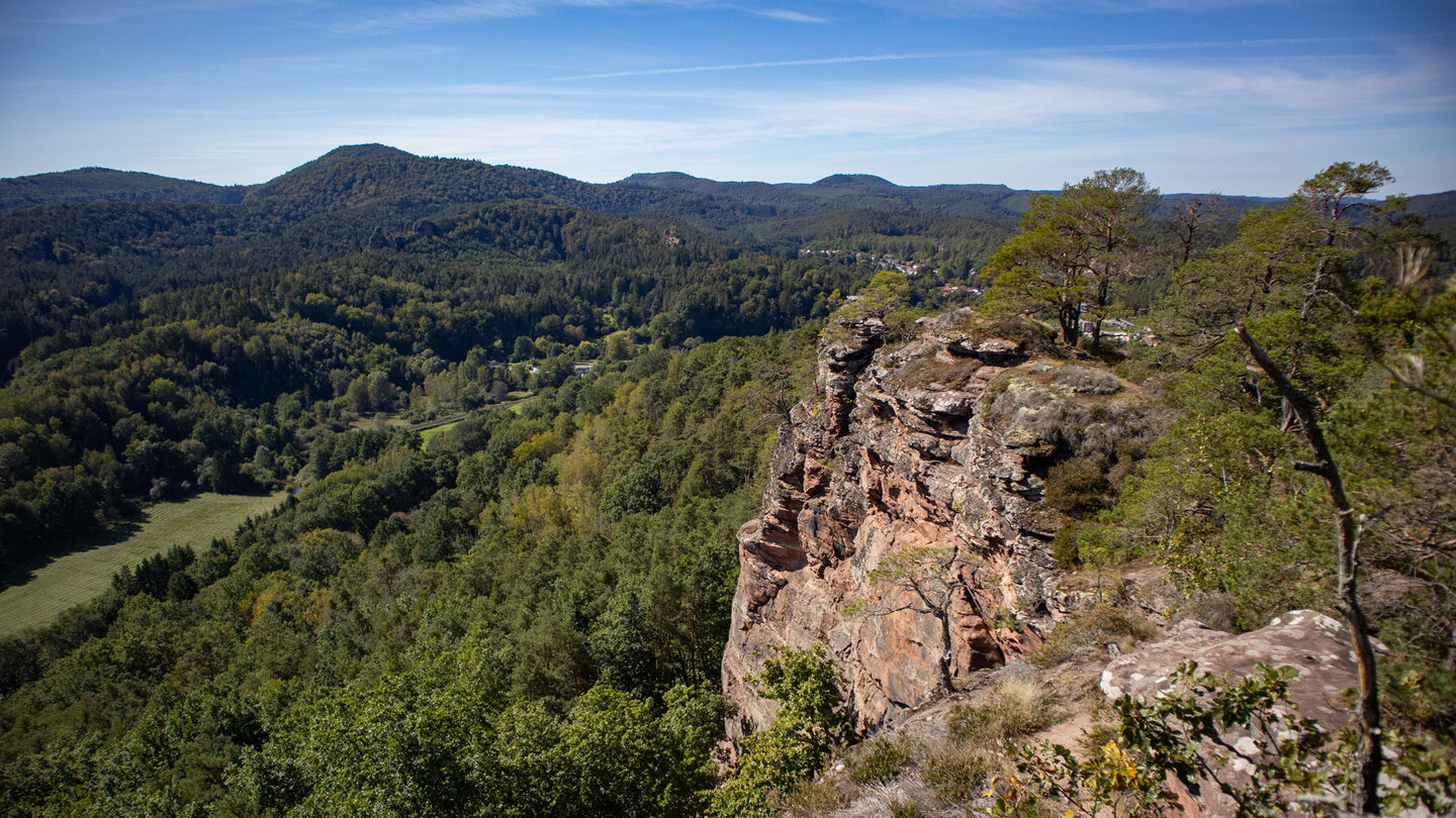 Ausblick vom Hochstein auf Büttel- und Lämmerfelsen