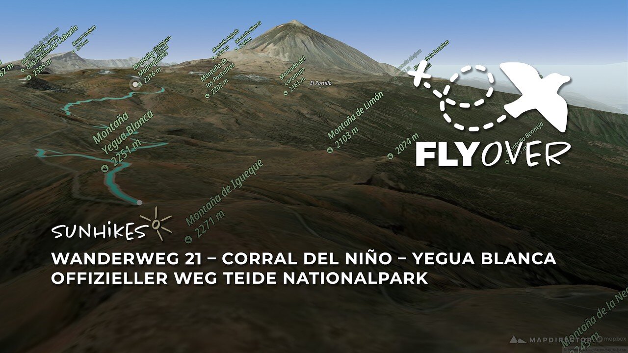 Panoramatour über den Wolken: Vom Corral del Niño zum Yegua Blanca auf Teneriffa (3D-Flyover)