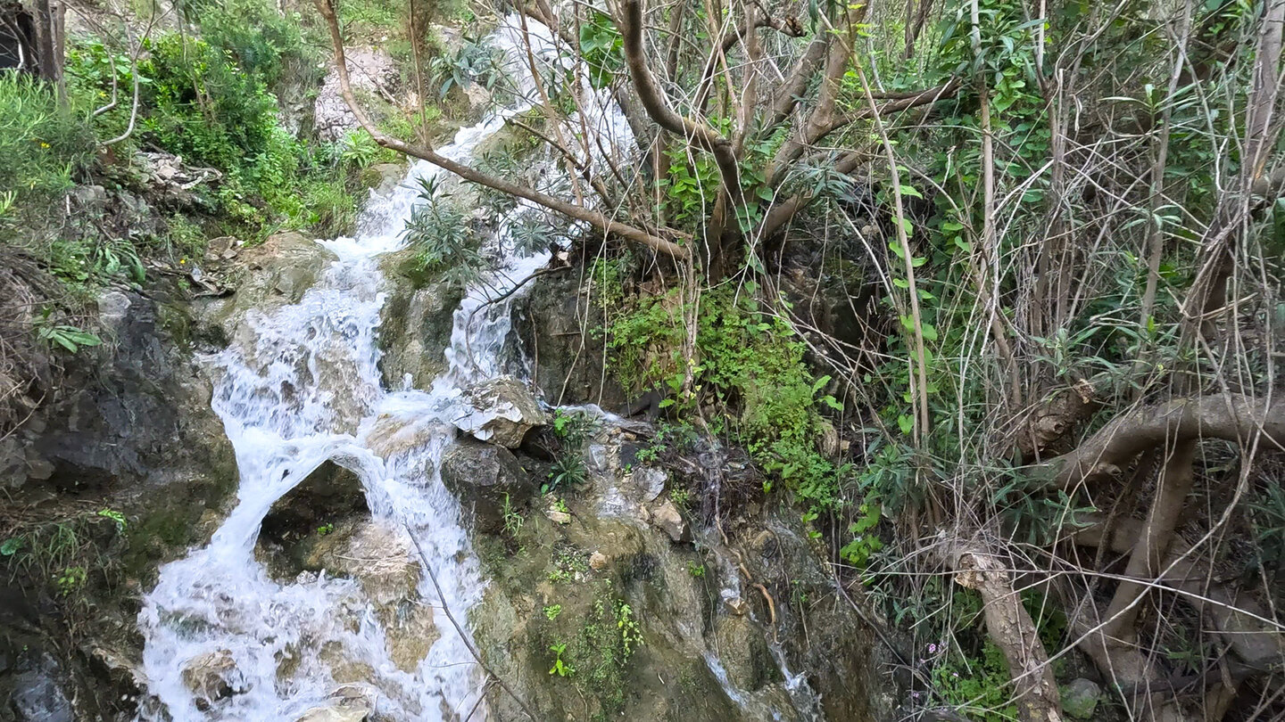 Wasserfall am Ende der Schlucht des Río Higuerón Wasserfall am Ende der Schlucht des Río Higuerón