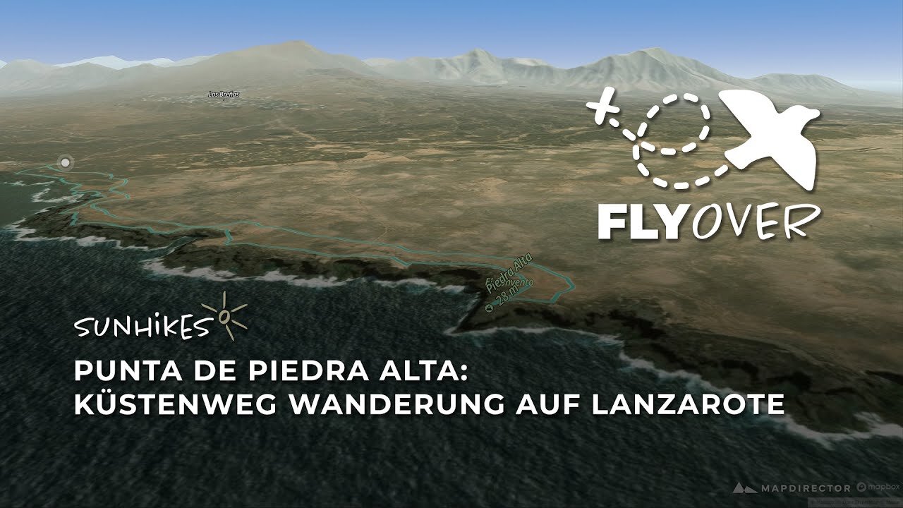 Punta de Piedra Alta Küstenweg auf Lanzarote – Flyover
