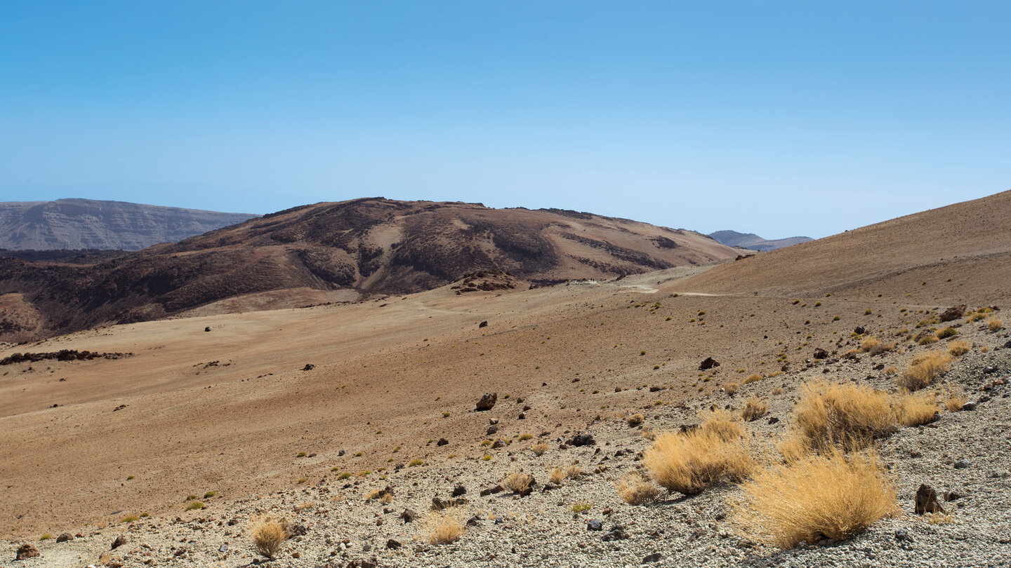 der Wanderweg auf den Montaña Blanca führt am Montaña Rajada vorbei