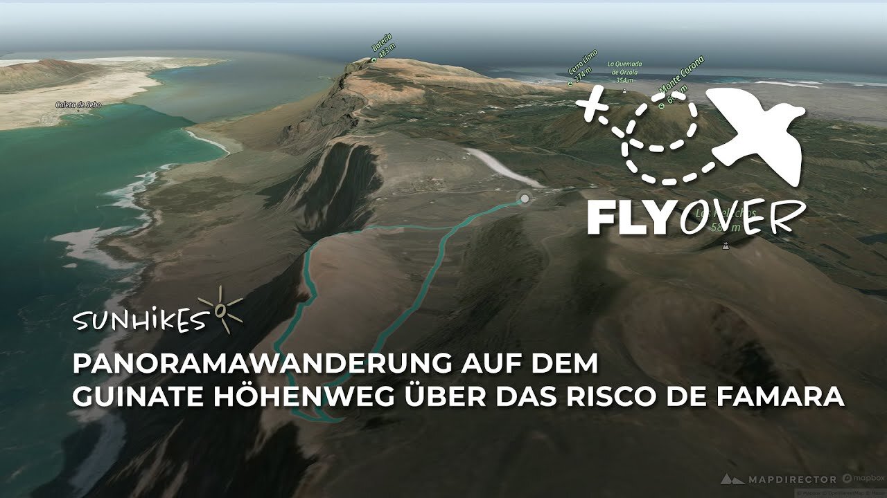 Wanderung auf dem Guinate Höhenweg über das Risco de Famara auf Lanzarote – Flyover