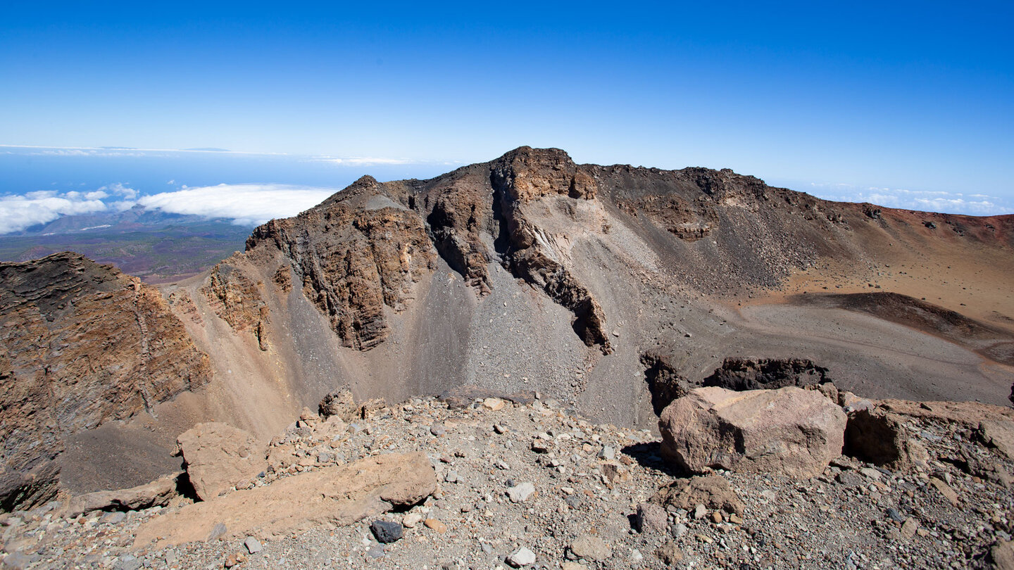 die Kraterwände des Pico Viejo mit Teno Gebirge