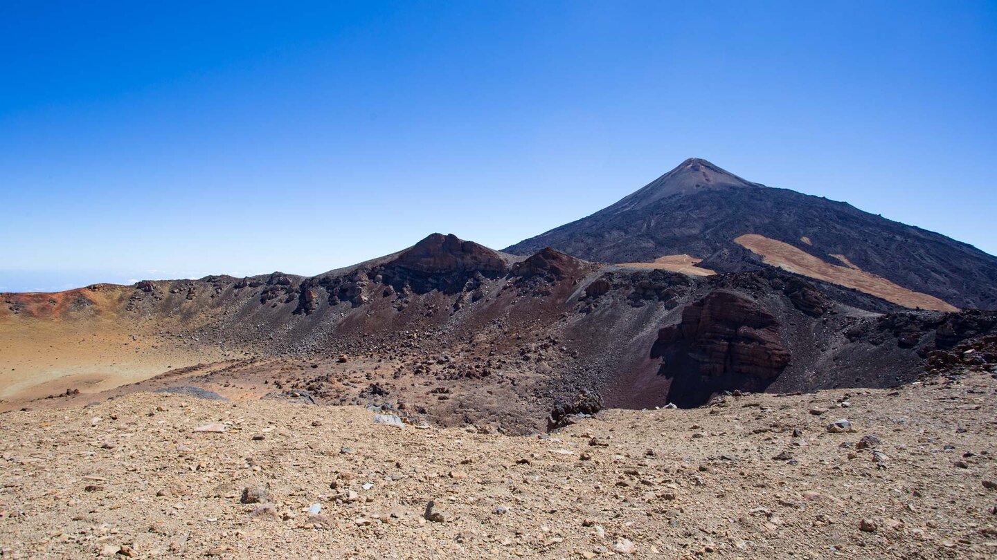 das Gipfelplateau Pico Sur des Pico Viejo mit Teide