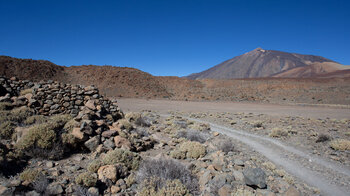 Ausblick auf den Teide von der Wanderung Siete Cañadas