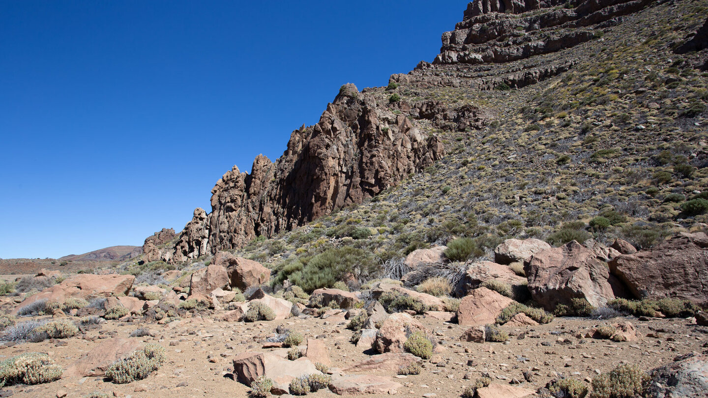 Felsformationen in der Cañada de las Pilas