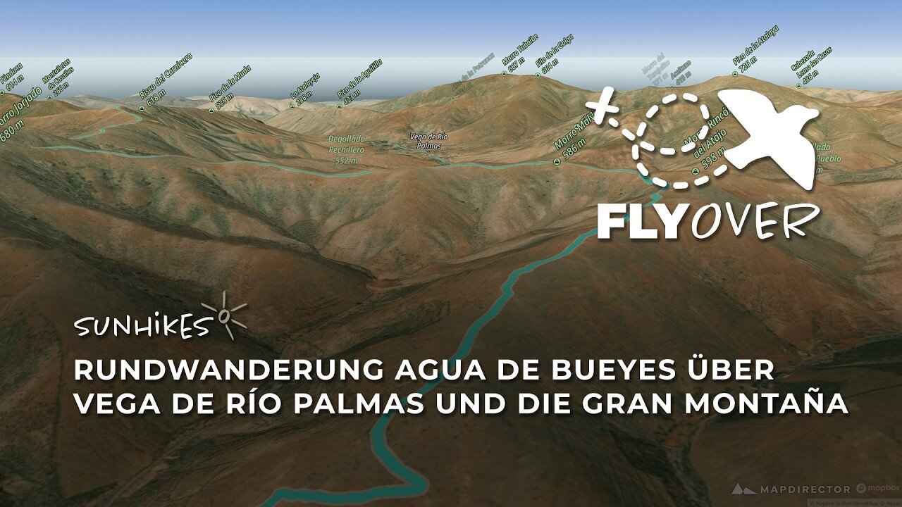 Fuerteventuras wildes Zentralmassiv: Die große Gran Montaña Runde im 3D-Flyover