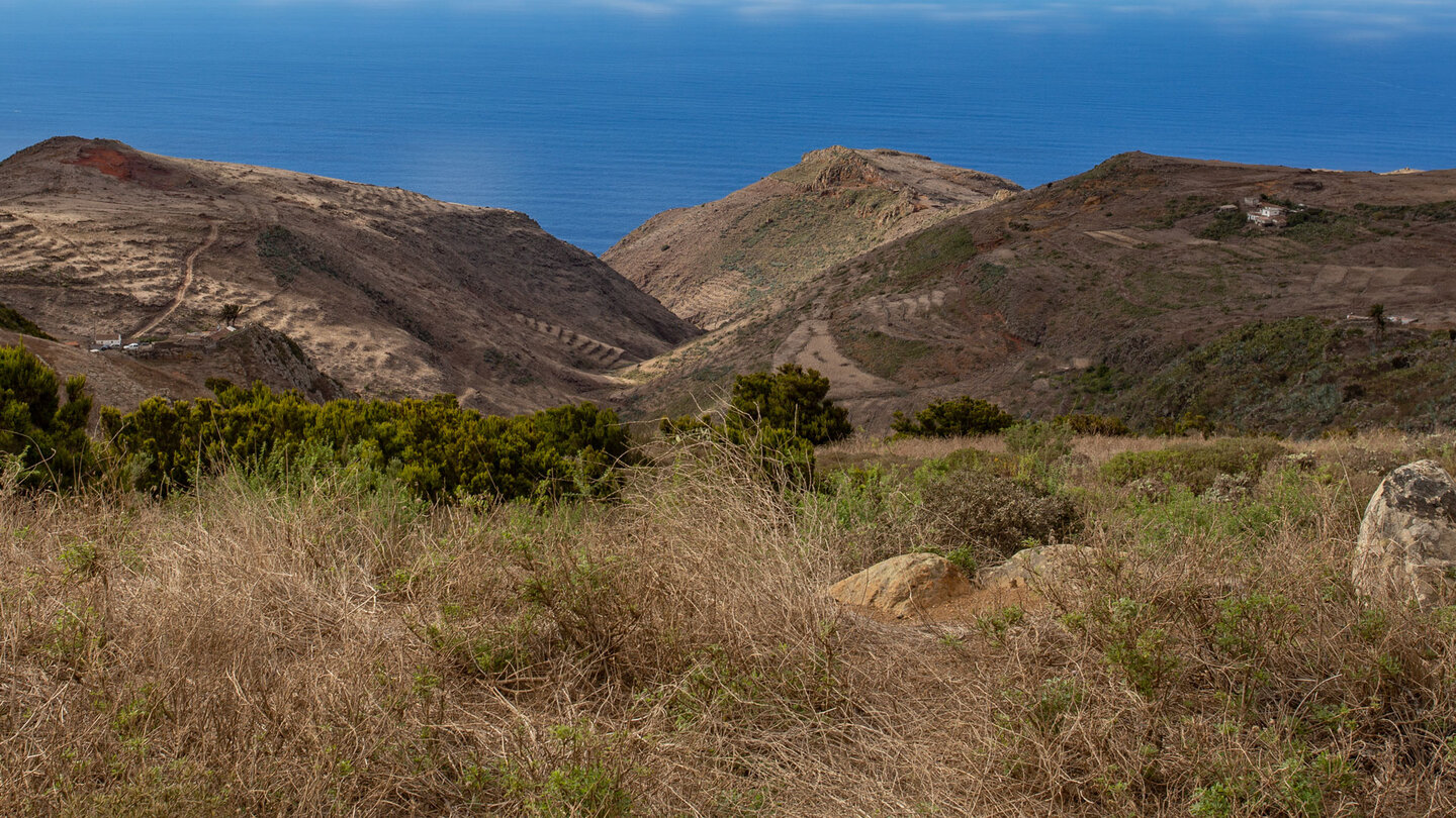 Blick über die Hochebene von Teno Alto auf den Atlantik