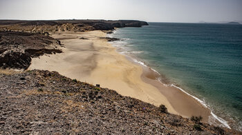 Blick über den Strand Playa del Pozo