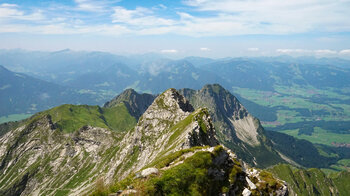 Blick vom Nebelhorn auf Gundkopf und Gaisalphorn und Rubihorn