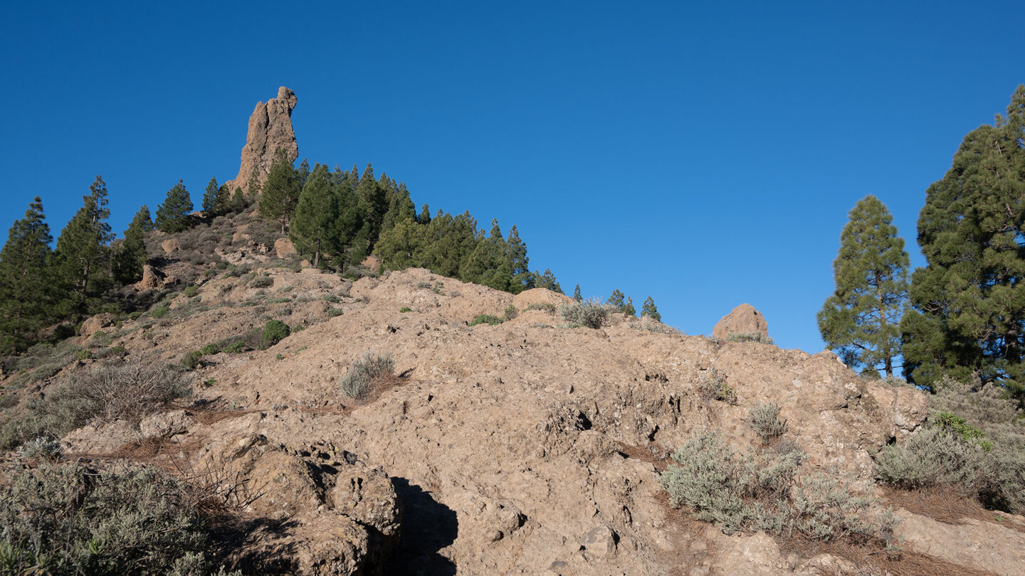 Blick vom Wanderweg zur Figur El Fraile