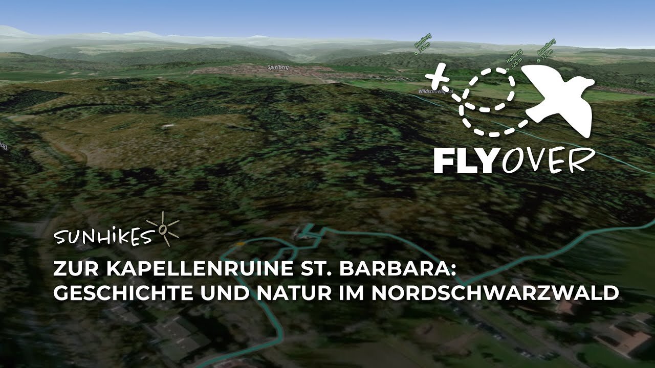 Wanderung zur Kapellenruine St. Barbara in Karlsbad – Flyover