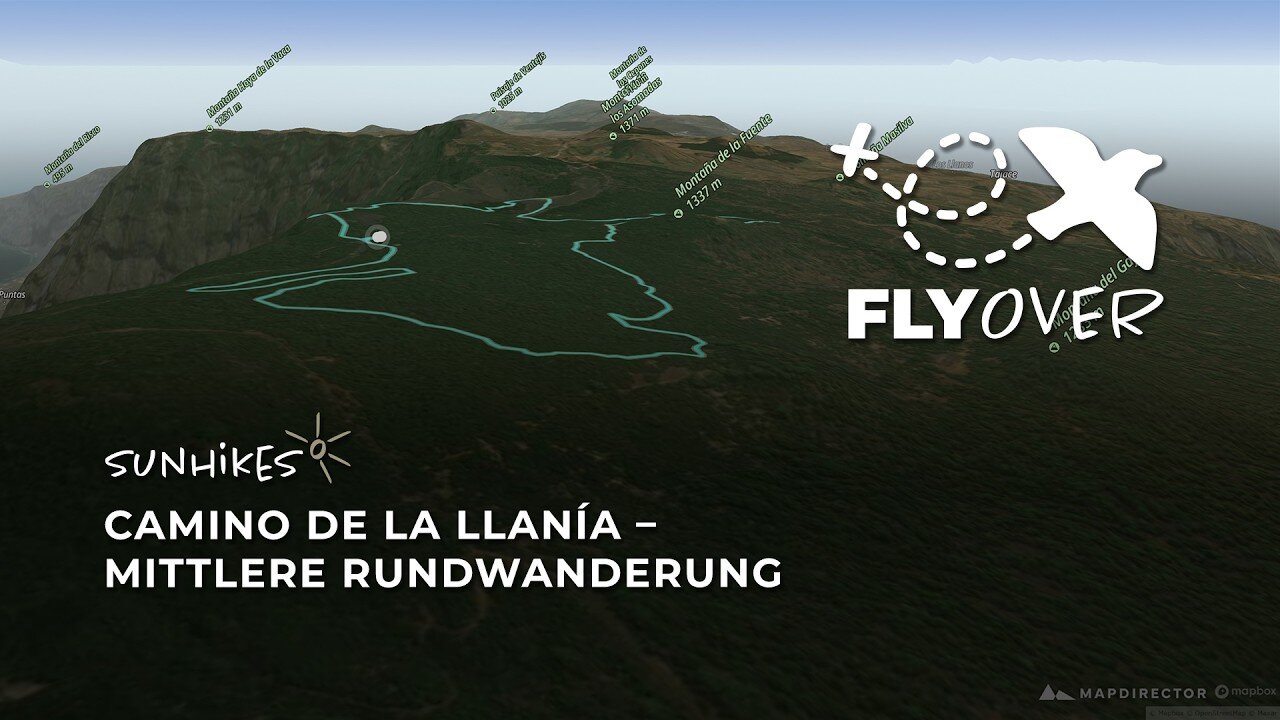 Durch verwunschene Nebelwälder zum Vulkankrater: 3D-Flyover am Camino de la Llanía