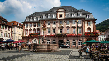 Marktplatz nahe dem Heumarkt in Heidelberg