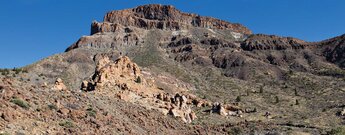 der Montaña Guajara mit der Felsgruppe El Capricho im Teide-Nationalpark
