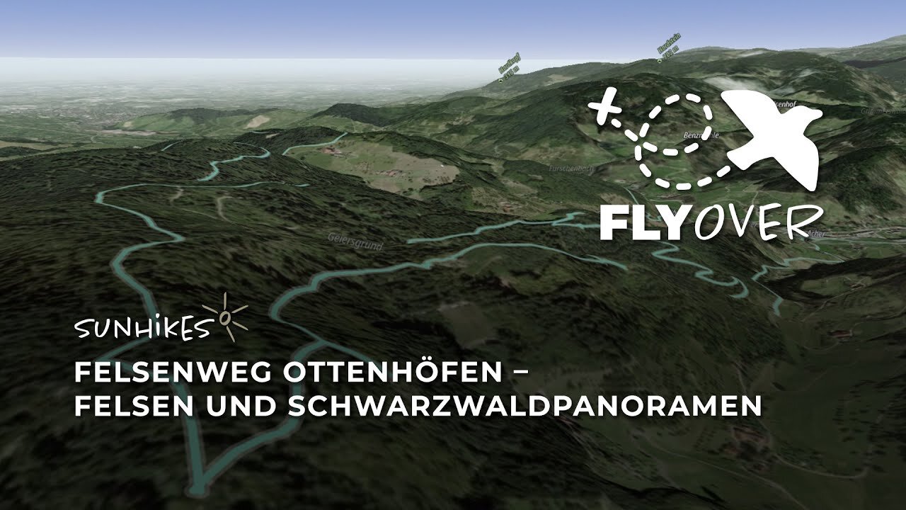 Felsenweg Ottenhöfen – Wanderung durch Felsen, Aussichten und Schwarzwaldpanoramen – Flyover