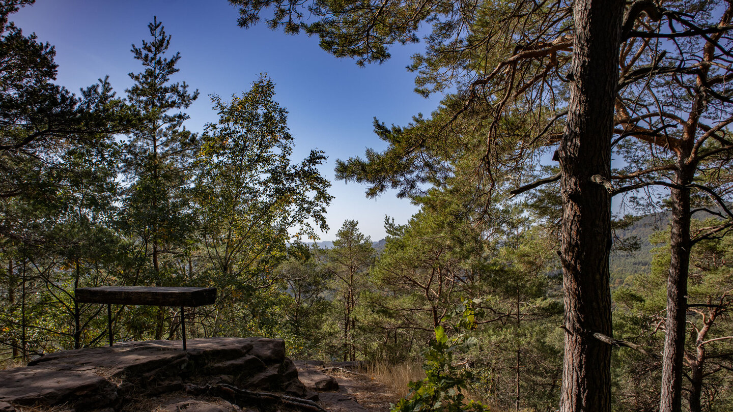 der Aussichtspunkt Schöne Aussicht am Felsenweg