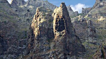 Türme am Eingang des Barranco de Masca auf Teneriffa