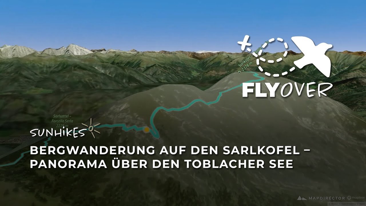 Bergwanderung auf den Sarlkofel: Panorama über den Toblacher See – Flyover