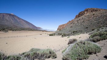 Wanderweg 1 Fortaleza führt über die die Sedimentebene Cañada de los Guancheros