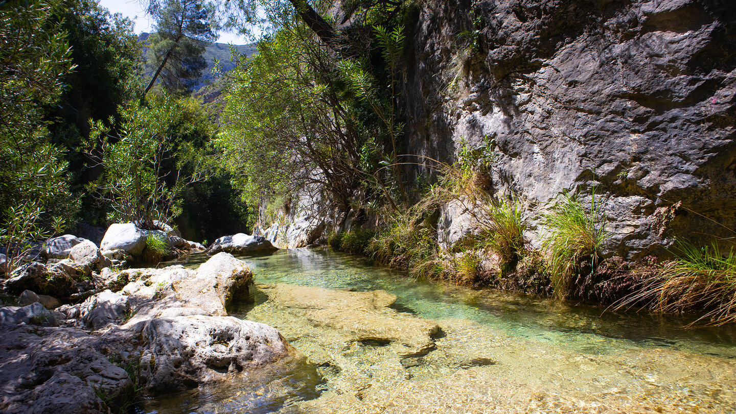 Wasserbecken am Rio Verde in der Provinz Granada Wasserbecken am Rio Verde in der Provinz Granada