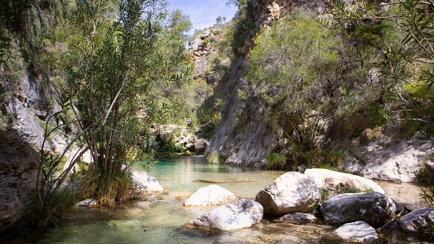 Wandern im Flussbett des Rio Verde Wandern im Flussbett des Rio Verde