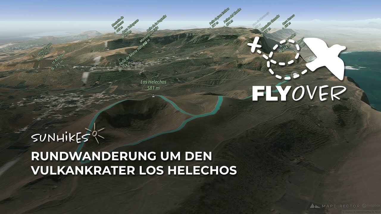 Rundwanderung um den Vulkankrater Los Helechos – Flyover