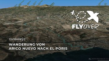 Wanderung vom Bergdorf ans Meer: Durch die Tajo-Schlucht nach El Porís auf Teneriffa (3D-Flyover)