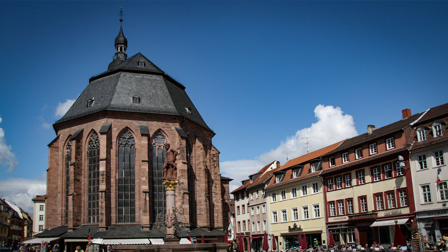 die Heiliggeistkirche am Rathausplatz in Heidelberg die Heiliggeistkirche am Rathausplatz in Heidelberg