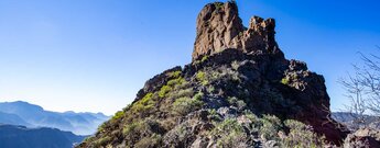 wandern am Gipfel des Roque Bentayga