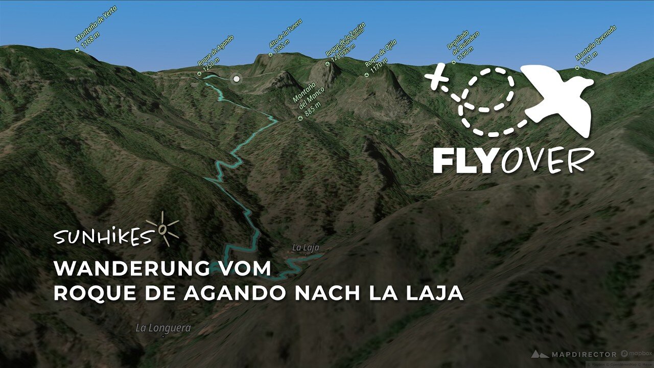 Spektakuläre Vulkankegel & Kiefernwälder: Wanderung vom Roque de Agando nach La Laja im 3D-Flyover