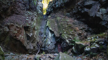 Wasserfall in der Waldschlucht