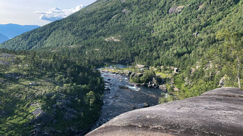 Blick zurück zur Alm Nykkjesøy