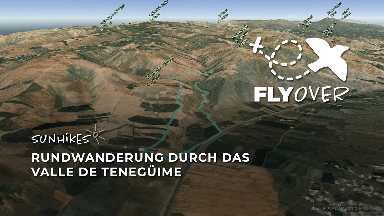 Rundwanderung durchs Valle de Tenegüime im Famara-Massiv auf Lanzarote – Flyover
