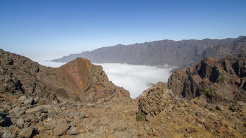 Blick von der Degollada Barranco de la Madera auf die Caldera