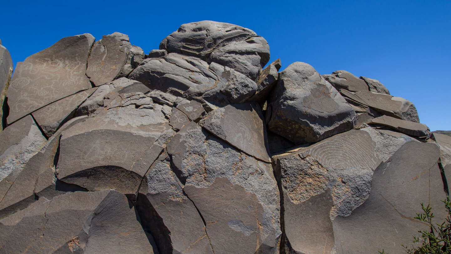 die Petroglyphen an der Erita de los Guanches