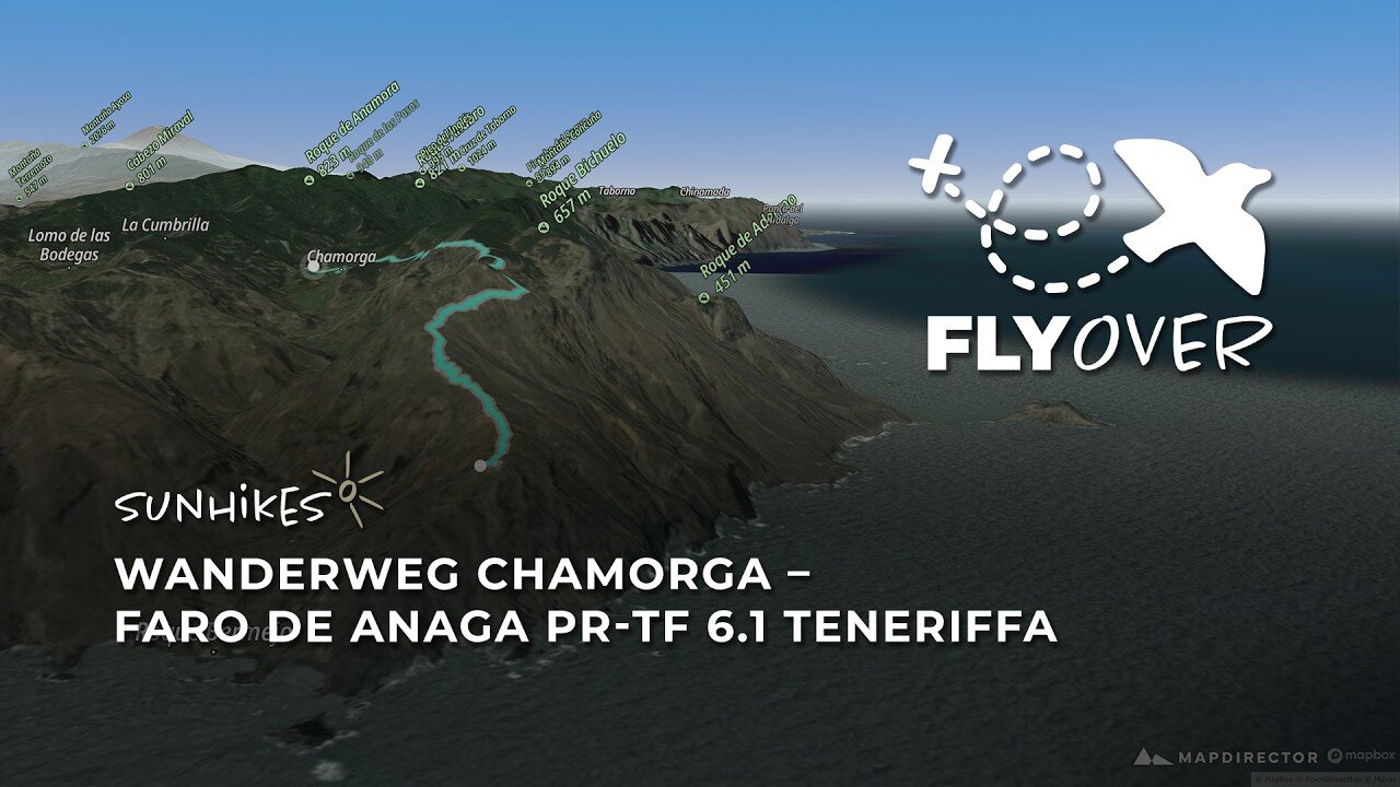 Zum geschichtsträchtigen Leuchtturm von Anaga: Der Wanderweg PR-TF 6.1 im 3D-Flyover Video