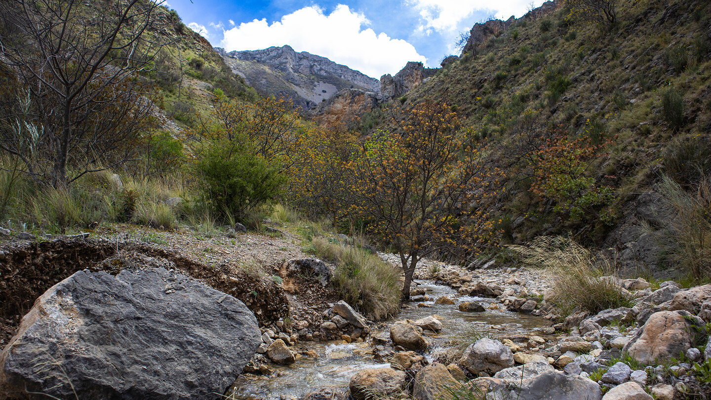 Am Bachlauf vom Arroyo de la Eruela auf der Wanderung zur Caldera del Tío Lobo Am Bachlauf vom Arroyo de la Eruela auf der Wanderung zur Caldera del Tío Lobo