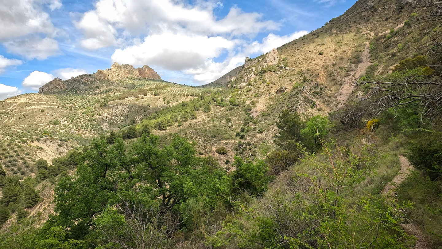 Aussicht am Wanderpfad zur Caldera del Tío Lobo in der Sierra Mágina Aussicht am Wanderpfad zur Caldera del Tío Lobo in der Sierra Mágina
