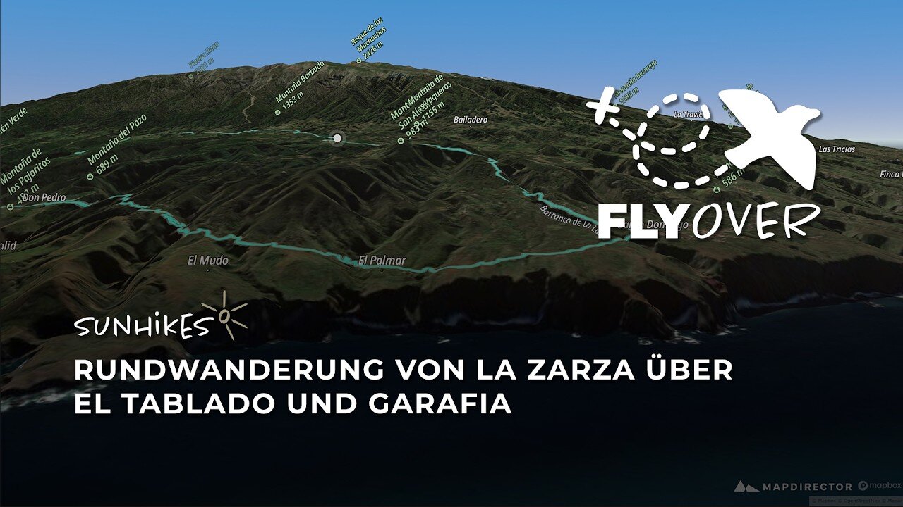 Die Königsdisziplin im Norden La Palmas: Die Extremtour über El Tablado im 3D-Flyover