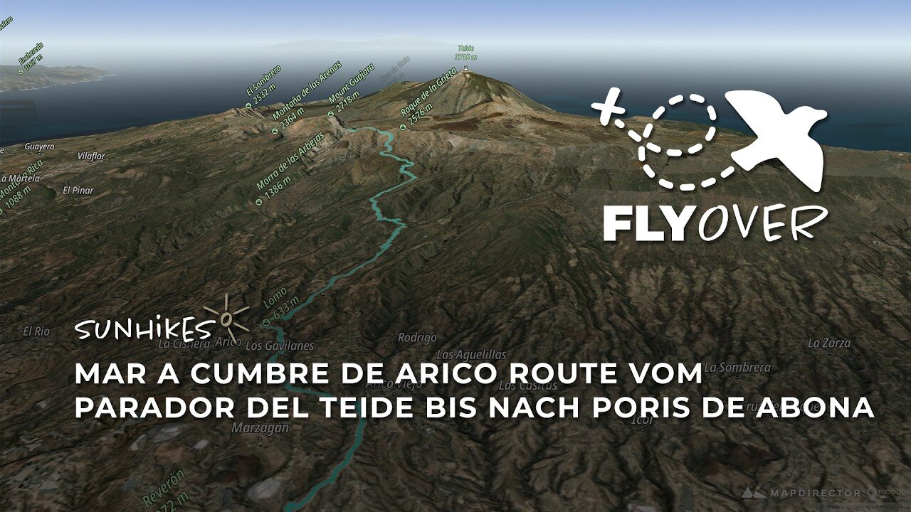 Teneriffa Extrem: Vom Teide bis ans Meer! 31km Mar a Cumbre (3D-Flyover)