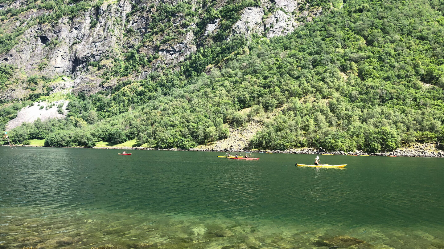 Kajaksport auf dem Nærøyfjord