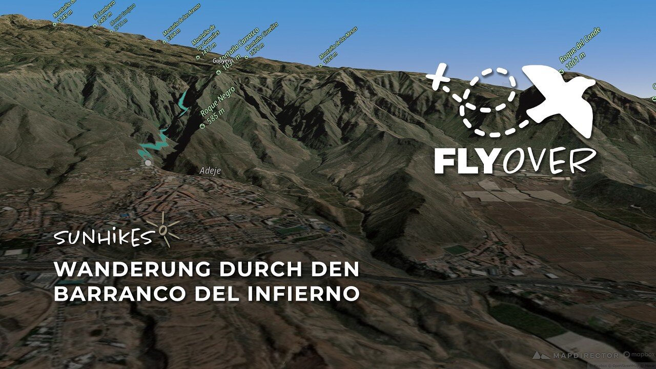 Zum verborgenen Wasserfall im Barranco del Infierno – Flyover Video durch die Höllenschlucht