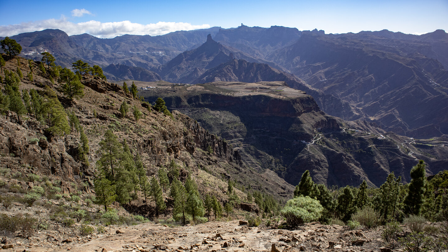 Hochplateau Acusa Seca mit Roque Bentaya und Roque Nublo