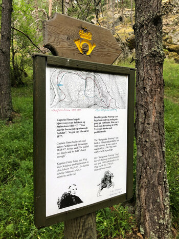 Hinweisschild Bergenske Postvegen