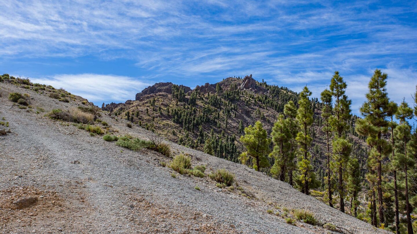 Ausblick auf den Montaña Gangarro nahe Boca de Chavao der Montaña Gangarro am Wanderweg Boca de Chavao